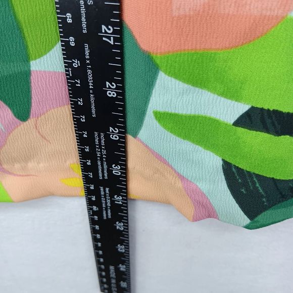 NWOT Eliane Rose Womens Tropical Summer Print Tunic Tank SZ S Side Slits Lined - Picture 8 of 16